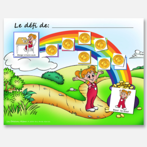Tableau de motivation Arc-en-ciel (Fille)