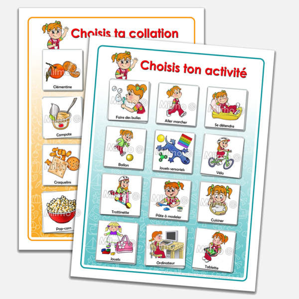 Choix d'activités et de collations (Fille)