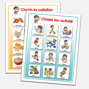 Choix d'activités et de collations (Garçon)