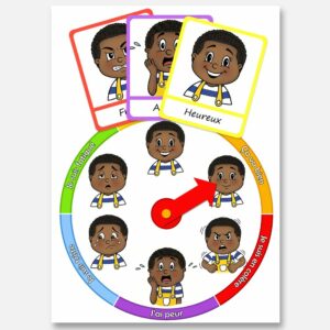 Les pictogrammes émotions (Garçon noir)