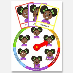 Les pictogrammes émotions (Fille noire)